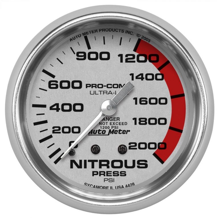 Presión de Nitro Autometer #4428 – 0-1600 LBS